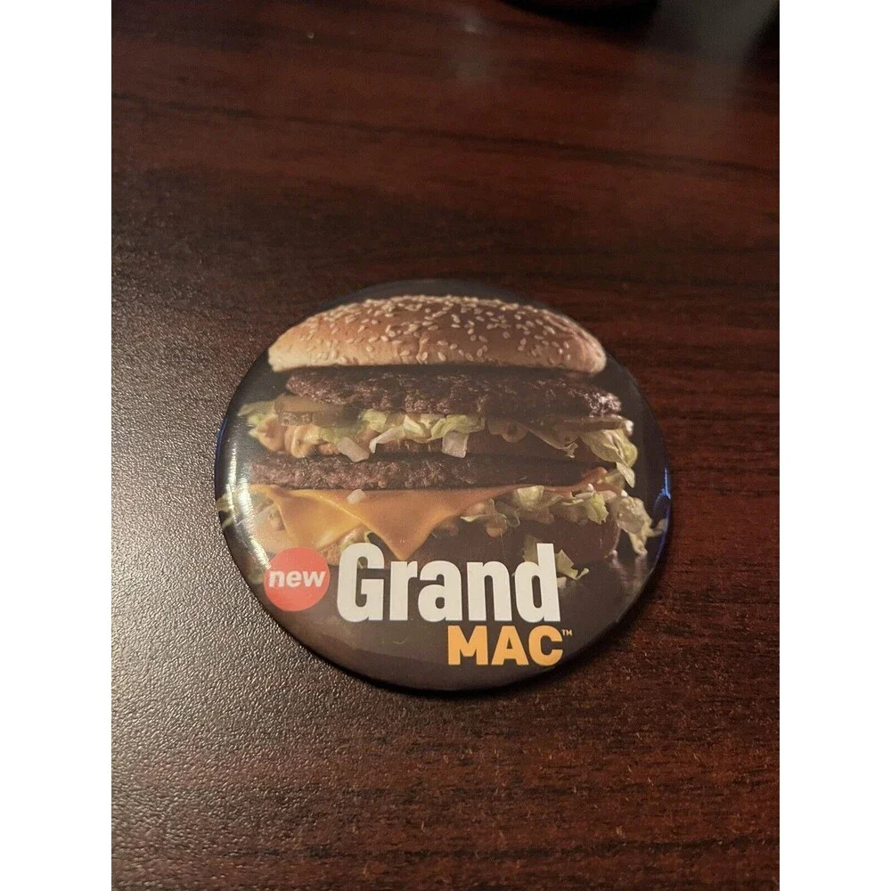 McDonald’s Grand Mac‎ Burger Big Mac Employee Button Pin